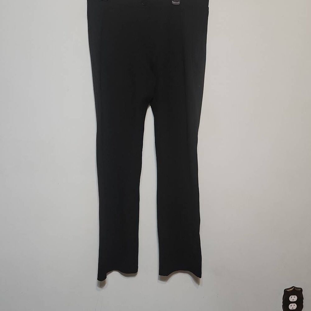Betabrand Size Medium Petite Solid Black Straight Leg Stretch Women's Pants Work